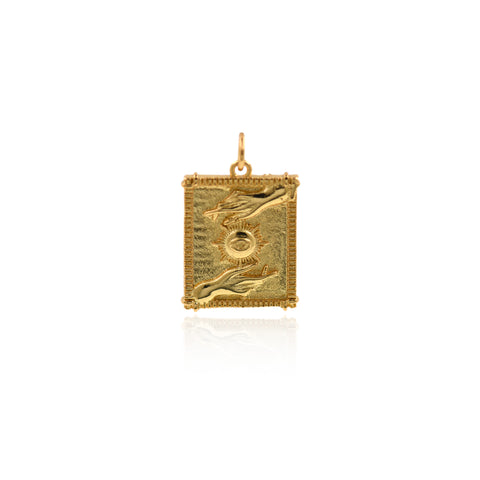 Shiny Rectangle Sun Pendant-DIY Jewelry Making Accessories   13x20mm