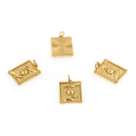 Shiny Rectangle Sun Pendant-DIY Jewelry Making Accessories   13x20mm