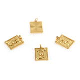 Shiny Rectangle Sun Pendant-DIY Jewelry Making Accessories   13x20mm