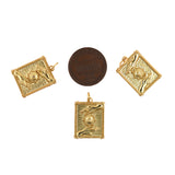 Shiny Rectangle Sun Pendant-DIY Jewelry Making Accessories   13x20mm