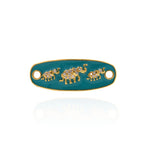 Shiny Enamel Elephant Zircon Connector-DIY Jewelry Making Accessories   30x11mm