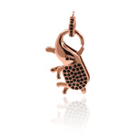 Shiny Minimalist Elephant Pendant-DIY Jewelry Making Accessories  16x25mm