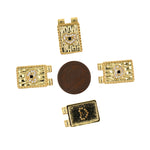Rectangular Evil Eye Pendant-DIY Jewelry Making Accessories  13x20mm