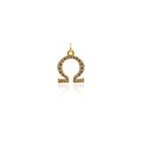 Exquisite Micropavé Symbol Pendant-DIY Jewelry Making Accessories  11x14mm