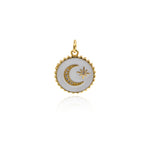 Exquisite Enamel Moon Polaris Pendant-DIY Jewelry Making Accessories   16x18mm