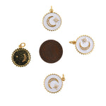 Exquisite Enamel Moon Polaris Pendant-DIY Jewelry Making Accessories   16x18mm