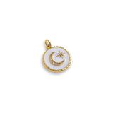 Exquisite Enamel Moon Polaris Pendant-DIY Jewelry Making Accessories   16x18mm