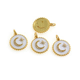 Exquisite Enamel Moon Polaris Pendant-DIY Jewelry Making Accessories   16x18mm