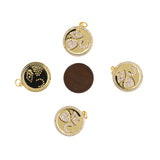 Delicate Round Micropavé Multi-Element Pendant-DIY Jewelry Making Accessories   19x21mm