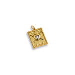 Exquisite Rectangle Sword Heart Zircon Pendant-DIY Jewelry Making Accessories   15x21mm