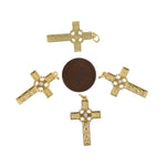 Shiny Cross Zircon Pendant-DIY Jewelry Making Accessories    17x27mm