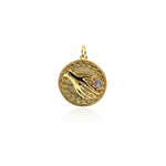Shiny Round Hand Zircon Pendant-DIY Jewelry Making Accessories   20x22mm