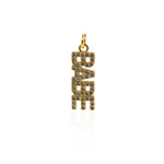 Shiny Micropavé BABE Pendant-DIY Jewelry Making Accessories   6.5x20mm