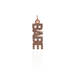 Shiny Micropavé BABE Pendant-DIY Jewelry Making Accessories   6.5x20mm
