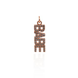 Shiny Micropavé BABE Pendant-DIY Jewelry Making Accessories   6.5x20mm