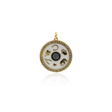 Shiny Enamel Multi-Element Pendant-DIY Jewelry Making Accessories   22x24mm