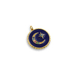 Shiny Enamel Moon Pendant-DIY Jewelry Making Accessories   26x28mm