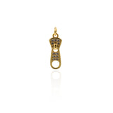 Shiny Micro Pavé Zipper Puller-DIY Jewelry Making Accessories   6x17mm