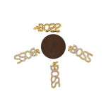 Shiny Micropavé BOSS Pendant-DIY Jewelry Making Accessories   7x20mm