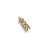 Shiny Micropavé BOSS Pendant-DIY Jewelry Making Accessories   7x20mm