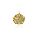 Shiny Round Snake Zircon Pendant-DIY Jewelry Making Accessories   20x23mm