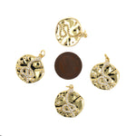 Shiny Round Snake Zircon Pendant-DIY Jewelry Making Accessories   20x23mm
