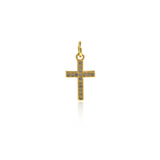 Shiny Cross Pendant-DIY Jewelry Making Accessories 9x15mm