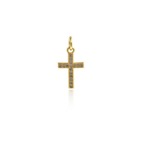 Shiny Cross Pendant-DIY Jewelry Making Accessories 9x15mm