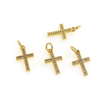 Shiny Cross Pendant-DIY Jewelry Making Accessories 9x15mm