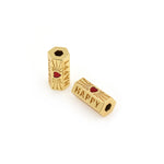 Happy Hexagon Heart Beads for DIY Original Jewelry Making 9x20mm