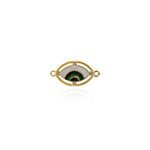 Shiny Enamel Evil Eye Connector-DIY Jewelry Making Accessories   12x24x2mm