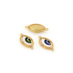 Shiny Enamel Evil Eye Connector-DIY Jewelry Making Accessories   12x24x2mm