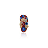 Shiny Enamel Evil Eye Slipper Pendant-DIY Jewelry Making Accessories   23x11x6mm