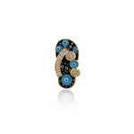 Shiny Enamel Evil Eye Slipper Pendant-DIY Jewelry Making Accessories   23x11x6mm