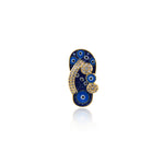 Shiny Enamel Evil Eye Slipper Pendant-DIY Jewelry Making Accessories   23x11x6mm