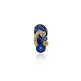 Shiny Enamel Evil Eye Slipper Pendant-DIY Jewelry Making Accessories   23x11x6mm