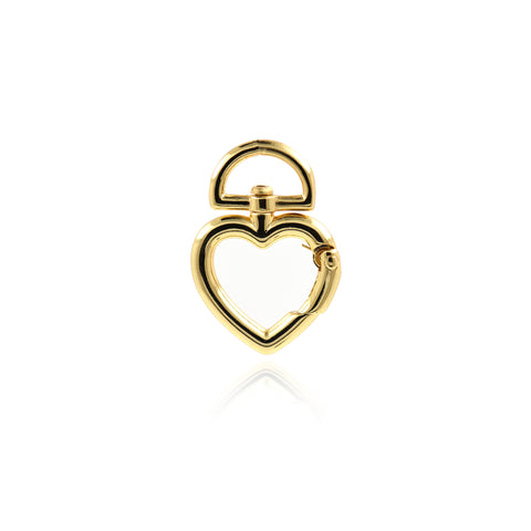 Shiny Minimalist Heart Shaped Lobster Clasp-DIY Jewelry Making Accessories   29x20x3mm