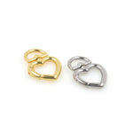 Shiny Minimalist Heart Shaped Lobster Clasp-DIY Jewelry Making Accessories   29x20x3mm