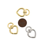 Shiny Minimalist Heart Shaped Lobster Clasp-DIY Jewelry Making Accessories   29x20x3mm