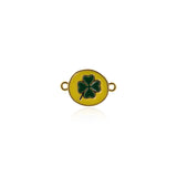 Shiny Enamel Clover Connector-DIY Jewelry Making Accessories   15x10x1.5mm