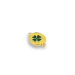 Shiny Enamel Clover Connector-DIY Jewelry Making Accessories   15x10x1.5mm