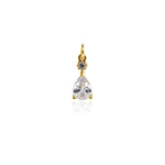 Shiny Drop-Shaped Zircon Pendant-DIY Jewelry Making Accessories   15x6x3mm