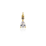 Shiny Drop-Shaped Zircon Pendant-DIY Jewelry Making Accessories   15x6x3mm