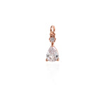 Shiny Drop-Shaped Zircon Pendant-DIY Jewelry Making Accessories   15x6x3mm