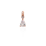 Shiny Drop-Shaped Zircon Pendant-DIY Jewelry Making Accessories   15x6x3mm