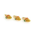 Shiny Enamel Mango Pendant-DIY Jewelry Making Accessories   18x8x6mm