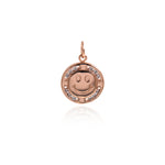 Shiny Smiley Zircon Pendant-DIY Jewelry Making Accessories   19x12.5x2mm
