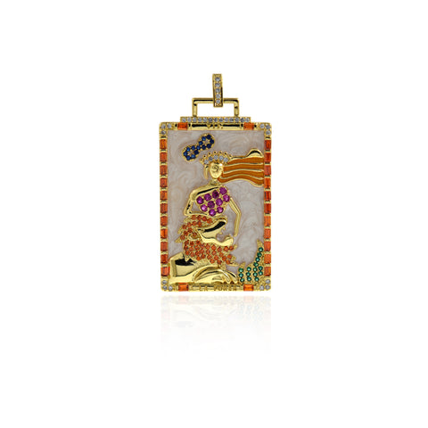 Shiny Micropavé Tarot Pendant-DIY Jewelry Making Accessories   51x26x2.5mm