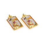 Shiny Micropavé Tarot Pendant-DIY Jewelry Making Accessories   51x26x2.5mm