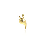 Shiny Minimalist Narwhal Pendant-DIY Jewelry Making Accessories   12x21mm